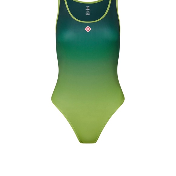 Emerald Green One-Piece Swimsuit with Gradient Effect - Picture 1 of 3